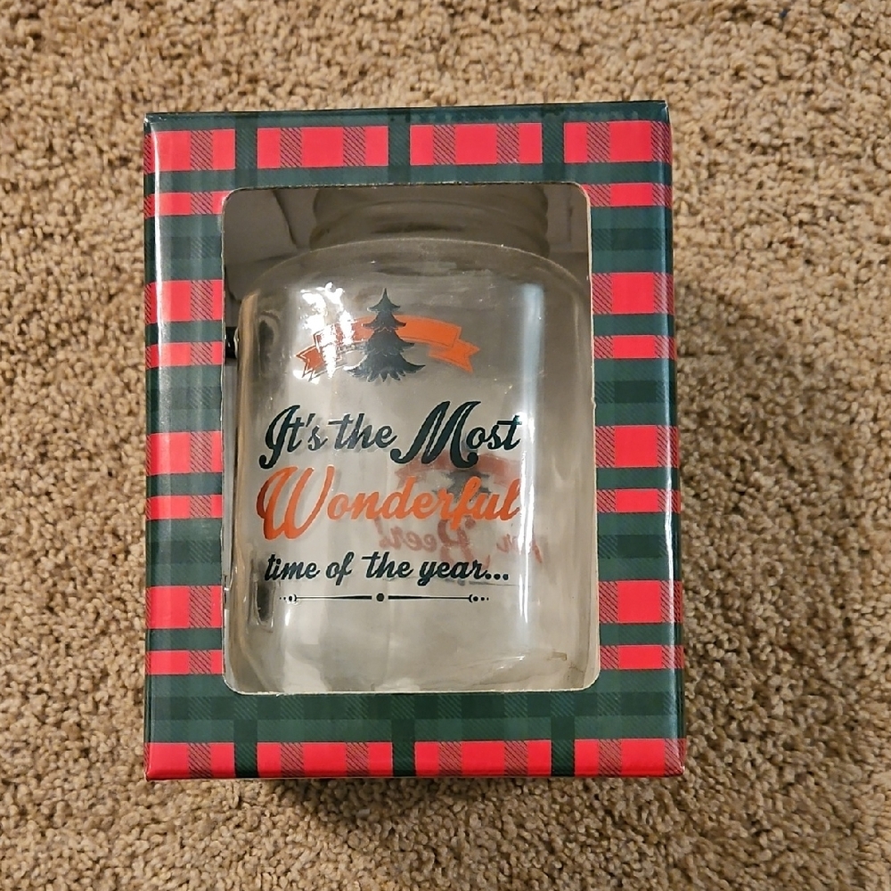 Festive Holiday Mason Jar Mug 32oz